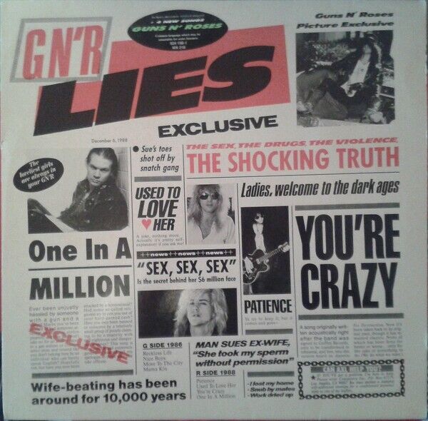   Guns N' Roses - G N' R Lies, Vinyl, LP Album, Geffen Records 924 198-1, 1988 Eu